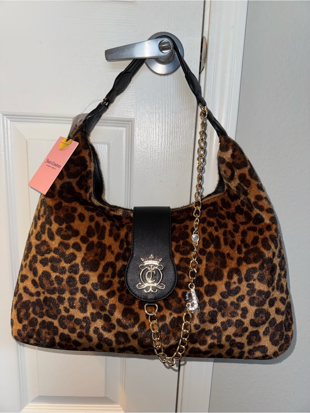Juicy Couture Leopard Print Hobo Bag New with Tags
